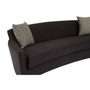 Rania Black Dimity Fabric 3 Seat Sofa