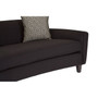 Rania Black Dimity Fabric 3 Seat Sofa