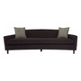 Rania Black Dimity Fabric 3 Seat Sofa Rania Black Dimity Fabric 3 Seat Sofa