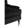 Black Cotton Velvet Large Plush Armchair