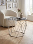 Shalimar Octagonal Silver Side Table