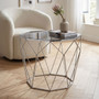 Shalimar Octagonal Silver Side Table