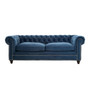 Stella 3 Seater Midnight Velvet Sofa