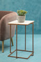 Shalimar Side Table With Gold Finish Legs