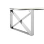 Allure Clear Glass Cross Legs Coffee Table