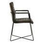 Buffalo Iron / Grey Leather Weave Chair
