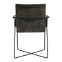 Buffalo Iron / Grey Leather Weave Chair