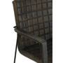 Buffalo Iron / Grey Leather Weave Chair