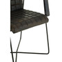 Buffalo Iron / Grey Leather Weave Chair