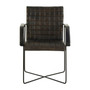 Buffalo Iron / Grey Leather Weave Chair