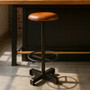 Buffalo Light Brown Leather Bar Stool