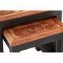 Artisan Acacia Wood / Iron Nesting Tables
