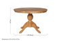 Lyon Natural Oak Wood Round Dining Table