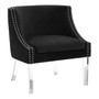 Clarence Black Curved Chair