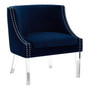 Clarence Blue Curved Chair