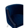 Clarence Blue Curved Chair