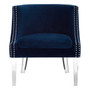 Clarence Blue Curved Chair