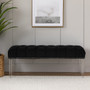Clarence Black Velvet Bench