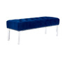 Clarence Blue Velvet Bench