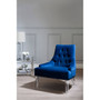 Clarence Button Tufted Blue Chair