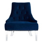 Clarence Button Tufted Blue Chair