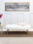 Clarence Fur Effect Bench with Gold Legs