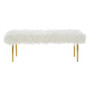 Clarence Natural Fur Effect Bench