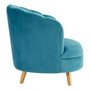 Orlina Blue Velvet Chair with Gold Wood Legs