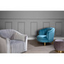 Orlina Blue Velvet Chair with Gold Wood Legs
