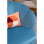 Orlina Blue Velvet Chair with Gold Wood Legs