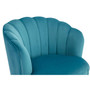 Orlina Blue Velvet Chair with Gold Wood Legs
