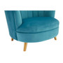 Orlina Blue Velvet Chair with Gold Wood Legs