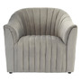 Opel Grey Velvet Armchair