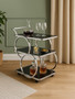 Alvaro Chrome Finish Drinks Trolley