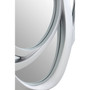 Silver Finish Elliptical Design Wall Mirror