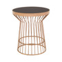 Alvaro Copper Finish Round Side Table