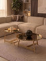 Alvaro Gold Set Of 2 Round Coffee Tables