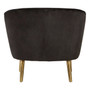 Louxor Black Velvet Round Chair