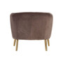 Louxor Grey Velvet Round Armchair