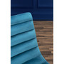 Vogue Teal Velvet Curved Cocktail Chair
