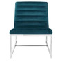 Vogue Teal Velvet Curved Cocktail Chair