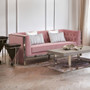 Vogue 3 Seat Pink Velvet Sofa