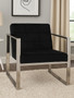 Vogue Black Velvet Lounge Chair