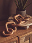Cato Natural Wood Five Link Chain Decor