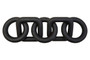 Cato Black Wood Five Link Chain Decor Cato Black Wood Five Link Chain Decor