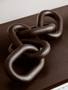 Cato Black Wood Five Link Chain Decor Cato Black Wood Five Link Chain Decor