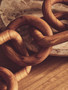 Cato Brown Wood Five Link Chain Decor