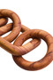 Cato Brown Wood Five Link Chain Decor