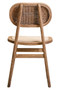 Cebu Beige Fabric and Grey Wash Elm Wood Dining Chair