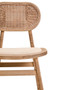 Cebu Beige Fabric and Grey Wash Elm Wood Dining Chair